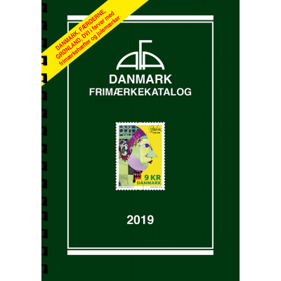 AFA Denmark 2019 stamp catalogue with spiral back binding