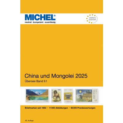 MICHEL China und Mongolei 2025  (Ü 9.1)