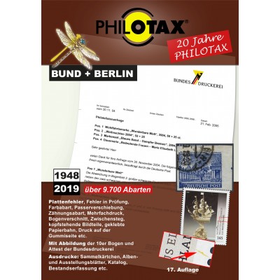 PHILOTAX Briefmarken-Abarten Katalog Bund + Berlin, 17. Auflage